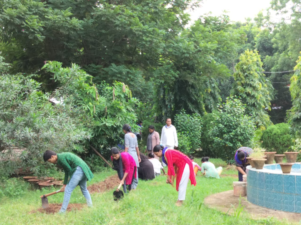 Campus cleaning was done by the NSS volunteers and hostelite