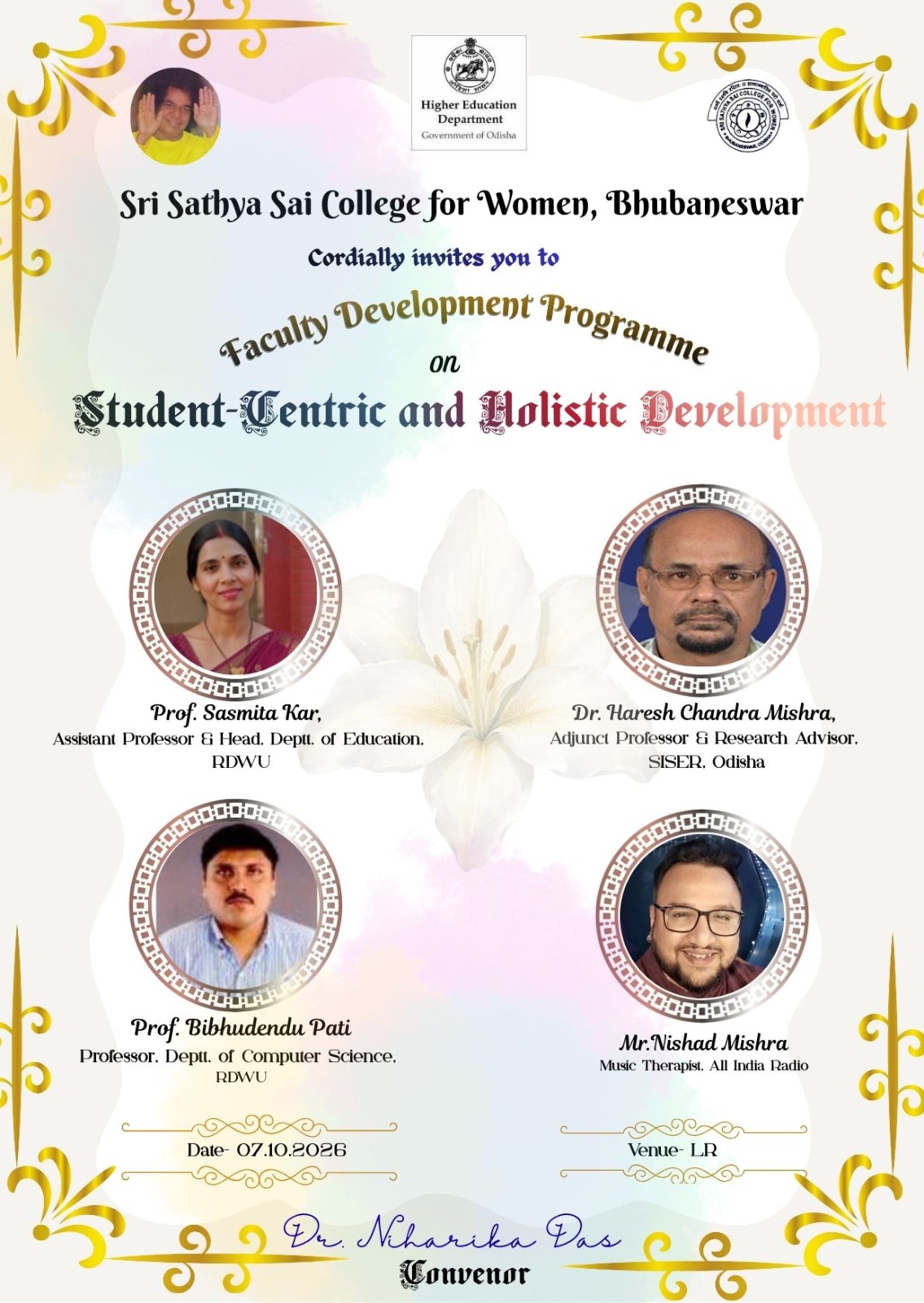 Faculty Development Programme on “Student Centric and Holistic Development”