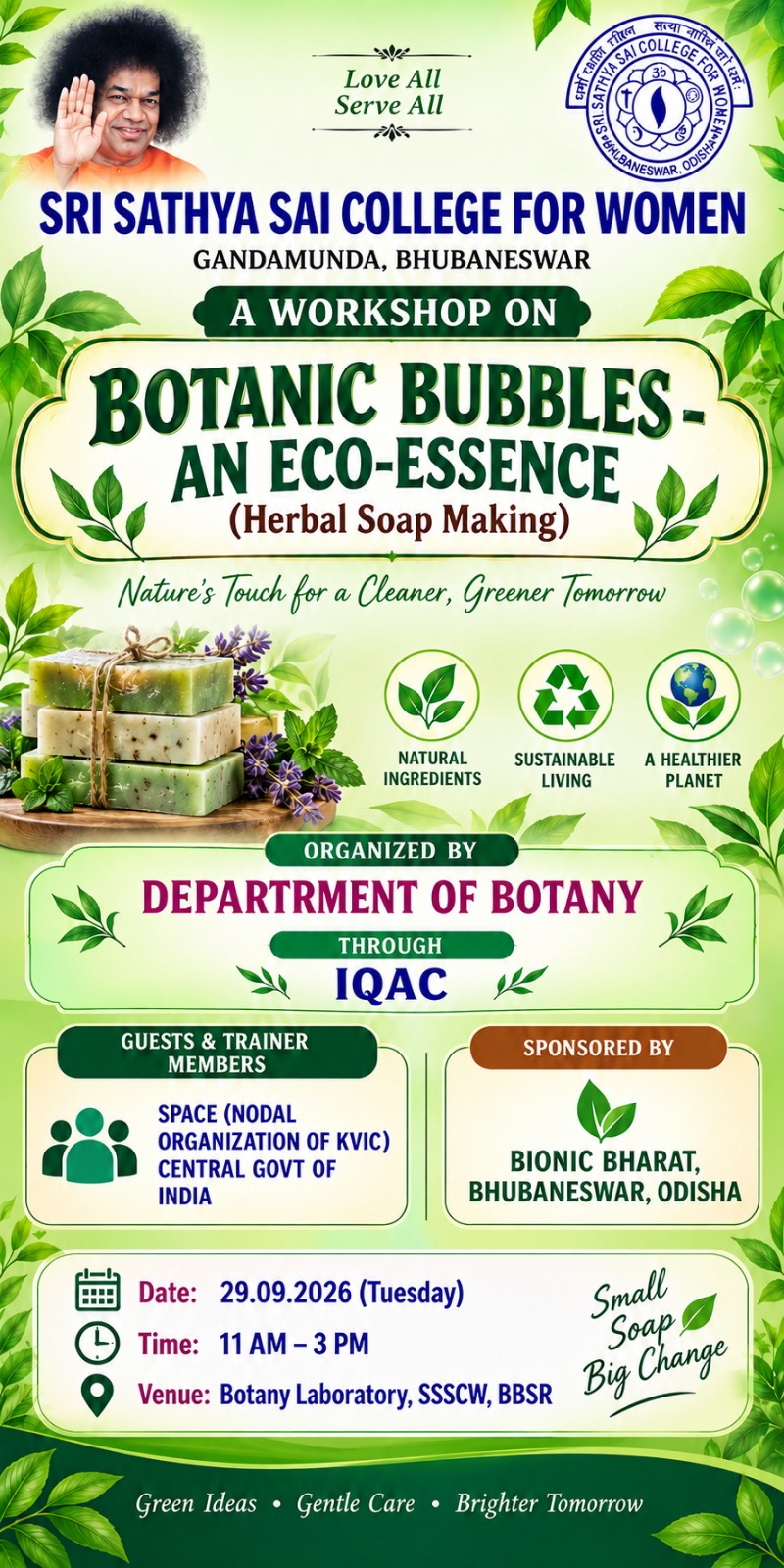 “Botanic Bubbles-An Eco-Essence” (Herbal Soap Making)
